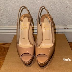 Authentic Christian Louboutin Lady Peep Sling